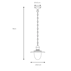 Lucide Utendørs hengelampe Aruba, rustbrun| Pendellamper Utendørs
