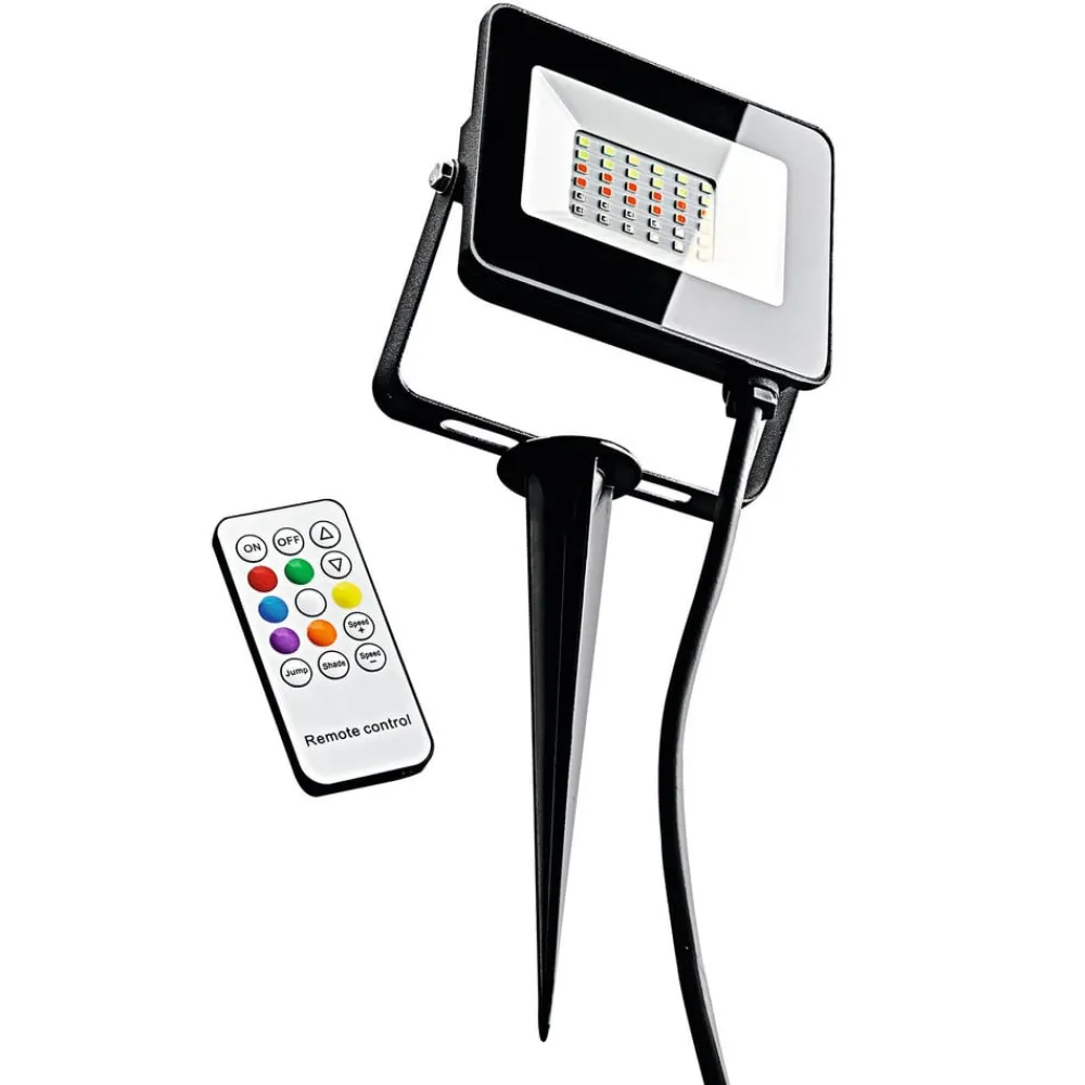 Heitronic Utendørs LED-spot Kingston med jordspyd, RGBW| Utespotter