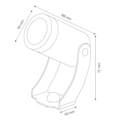 LCD Utendørs LED-spot 1445LED, grafitt, 90° Discount