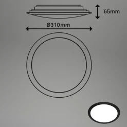 Briloner Utendørs LED-taklampe 3766015 IP44, svart| Taklamper Utendørs