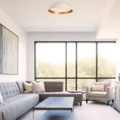 Carpyen Utendørs LED-taklampe Boop! Ø37cm hvit/gull| Taklamper Utendørs