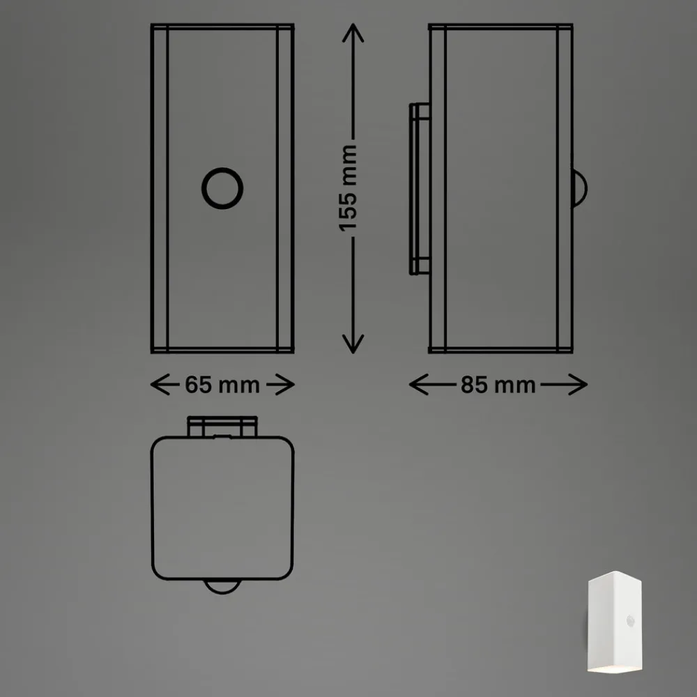 Briloner Utendørs LED-vegglampe 3788016, hvit, sensor, opp/ned Hot