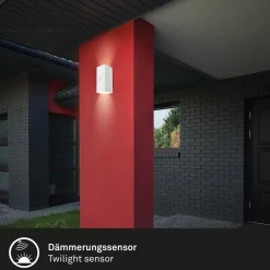 Briloner Utendørs LED-vegglampe 3788016, hvit, sensor, opp/ned Hot