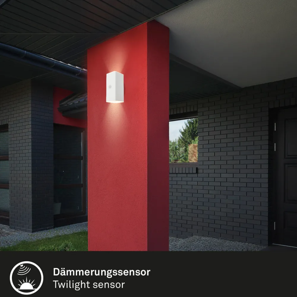 Briloner Utendørs LED-vegglampe 3788016, hvit, sensor, opp/ned Hot