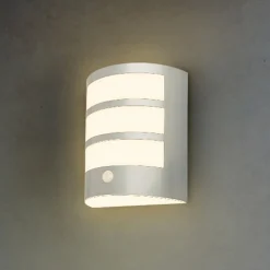 Briloner Utendørs LED-vegglampe 3795014, kromfarget, sensor, IP44 New