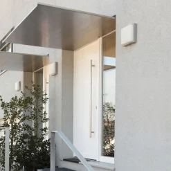 LCD Utendørs LED-vegglampe 046, stål, glass, 25 x 25 cm Online