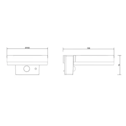 Globo Utendørs LED-vegglampe 36507 svart, sensor, plast| Solcellelamper Med Sensor|Vegglamper Med Sensor