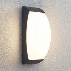 Lindby Utendørs LED-vegglampe Alexey, IP65, mørkegrå Discount
