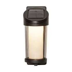 STAR TRADING Utendørs LED-vegglampe Alippa, svart Høyde 21 cm metall| Solcellelamper