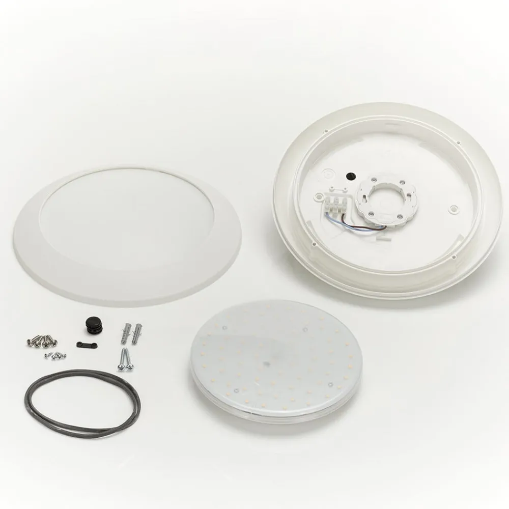 Fumagalli Utendørs LED-vegglampe Berta Ø27,5 cm hvit 11W CCT| Kommersiell Utebelysning|Vegglamper Utendørs