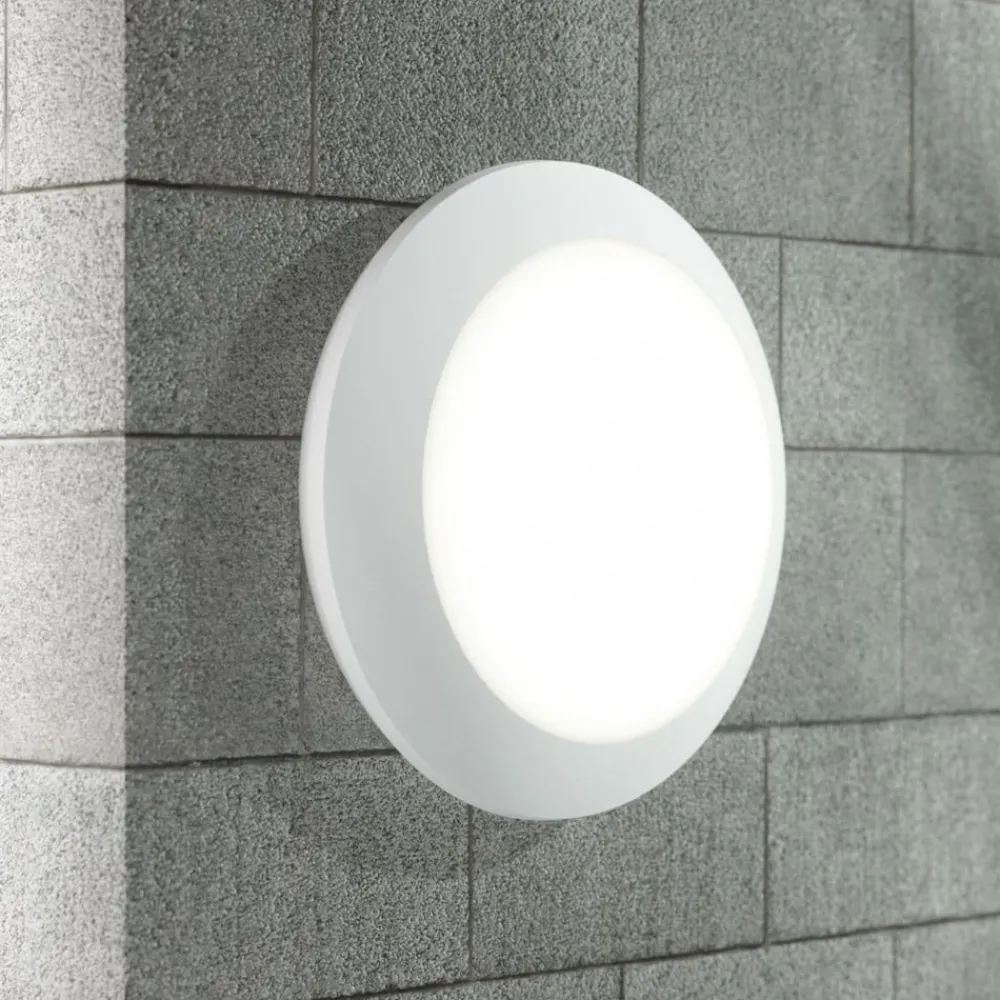 Fumagalli Utendørs LED-vegglampe Berta Ø27,5 cm hvit 11W CCT| Kommersiell Utebelysning|Vegglamper Utendørs