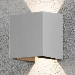 Konstsmide Utendørs LED-vegglampe Cremona 13 cm grå Discount
