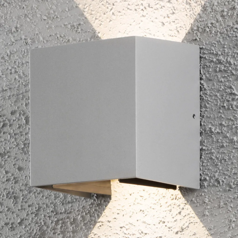 Konstsmide Utendørs LED-vegglampe Cremona 13 cm grå Discount