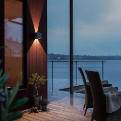 Konstsmide Utendørs LED-vegglampe Cremona 13 cm grå Discount