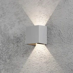 Konstsmide Utendørs LED-vegglampe Cremona 13 cm grå Discount