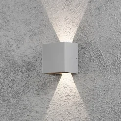 Konstsmide Utendørs LED-vegglampe Cremona 13 cm grå Discount