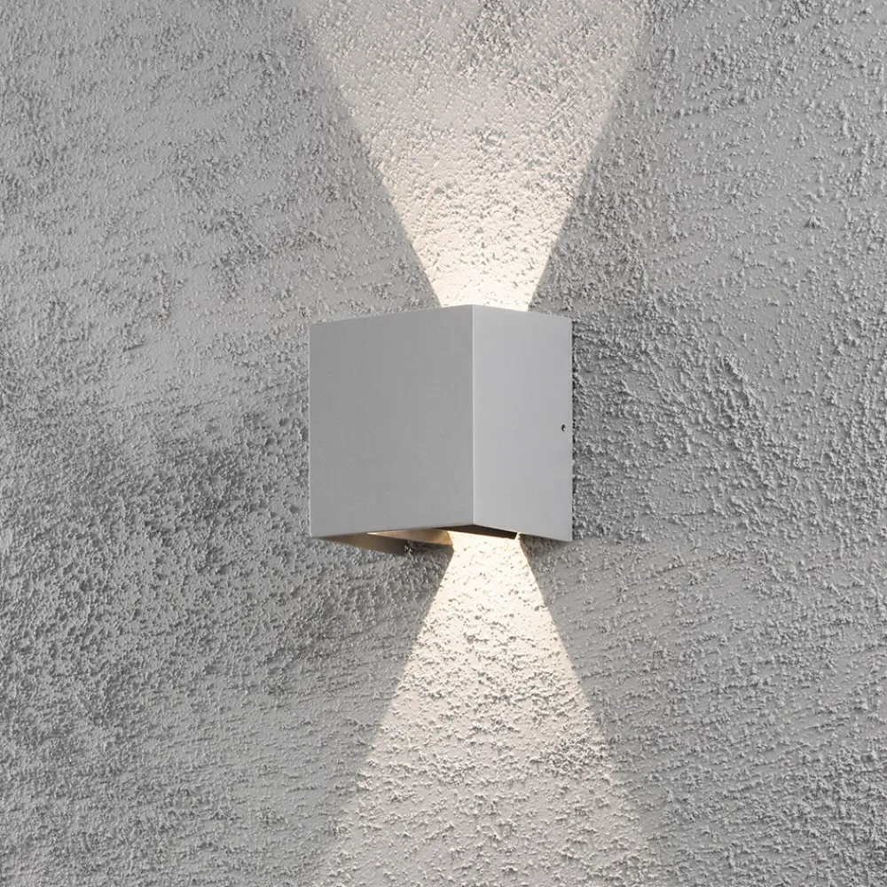 Konstsmide Utendørs LED-vegglampe Cremona 13 cm grå Discount