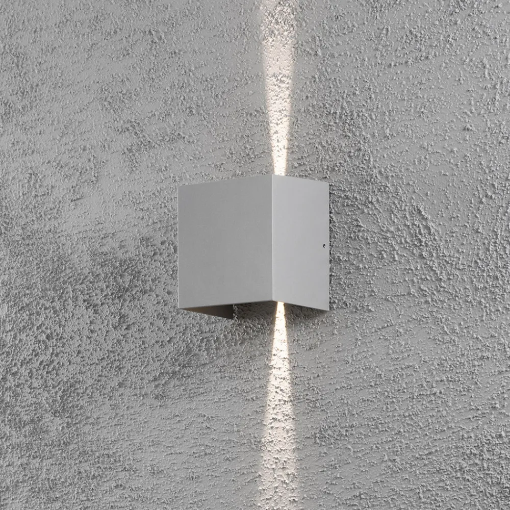 Konstsmide Utendørs LED-vegglampe Cremona 13 cm grå Discount