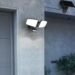 Heitronic Utendørs LED-vegglampe Duplex, 2 lyskilder, hjørnemontering| Kommersiell Utebelysning|Solcellelamper Med Sensor