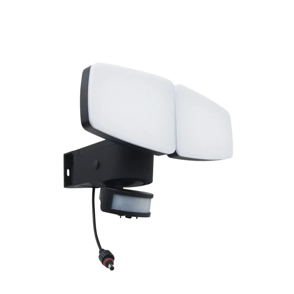 Heitronic Utendørs LED-vegglampe Duplex, 2 lyskilder, hjørnemontering| Kommersiell Utebelysning|Solcellelamper Med Sensor