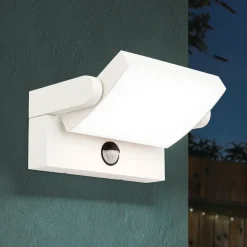 ORION Utendørs LED-vegglampe Ginger med sensor hvit IP54 Clearance