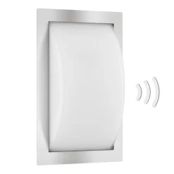 LCD Utendørs LED-vegglampe Ivett, stål, sensor Best