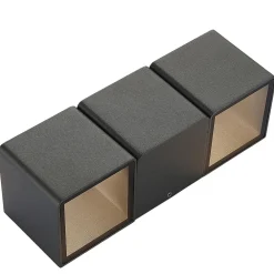 Lindby Utendørs LED-vegglampe Niklas, kantet