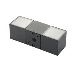 Lindby Utendørs LED-vegglampe Niklas, kantet