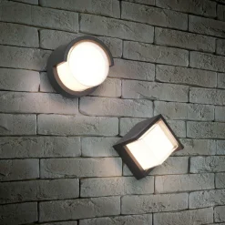 Reality Leuchten Utendørs LED-vegglampe Puno, IP54, rund Clearance