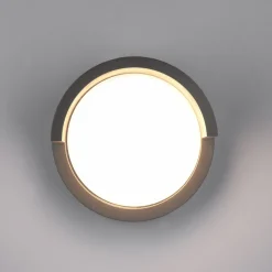 Reality Leuchten Utendørs LED-vegglampe Puno, IP54, rund Clearance