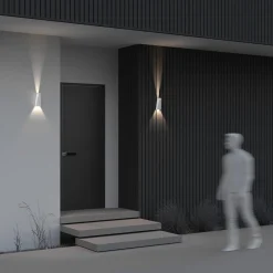 Maytoni Utendørs LED-vegglampe Times Square hvit Hot