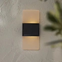 STAR TRADING Utendørs LED-vegglampe Wally, 14x6 cm hvit frostet CCT| Vegglamper Utendørs