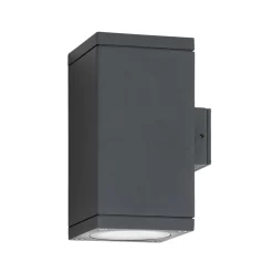 LCD Utendørs vegglampe 5160, svart, aluminium, glass, 2 x GU10| Terrassebelysning