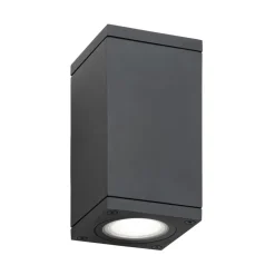 LCD Utendørs vegglampe 5160, svart, aluminium, glass, 2 x GU10| Terrassebelysning