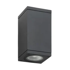 LCD Utendørs vegglampe 5160, svart, aluminium, glass, 2 x GU10| Terrassebelysning