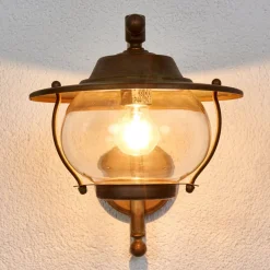 Moretti Luce Utendørs vegglampe Adessora, antikk messing| Vegglamper Utendørs