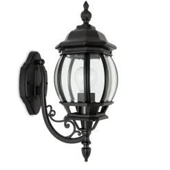 K.S. Verlichting Utendørs vegglampe Andrew krystallglass stående svart| Vegglamper Utendørs