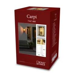 Konstsmide Utendørs vegglampe Carpi, messing, bredde 18cm Best