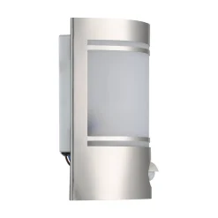 EGLO Utendørs vegglampe Cerno, bevegelsessensor, stål Hot