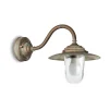 Moretti Luce Utendørs vegglampe Chalet, IP44, messing, glass, utspring 38 cm| Vegglamper Utendørs