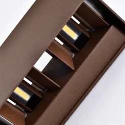 Mantra Iluminación Utendørs vegglampe Davos dobbel, cprtem, dimbar, aluminium| Kommersiell Utebelysning