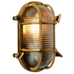Lucide Utendørs vegglampe Dudley, messing New