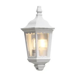Konstsmide Utendørs vegglampe Firenze, halvskål, hvit Best