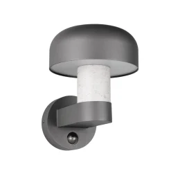 Trio Lighting Utendørs vegglampe Fraser Sensor grå/betonlook, aluminium IP54 E27| Vegglamper Med Sensor