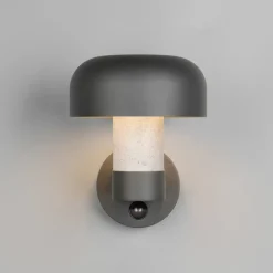 Trio Lighting Utendørs vegglampe Fraser Sensor grå/betonlook, aluminium IP54 E27| Vegglamper Med Sensor