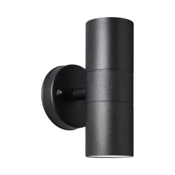 Brilliant Utendørs vegglampe Jandy opp/ned, svart, metall, glass, GU10 Outlet