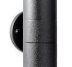 Brilliant Utendørs vegglampe Jandy opp/ned, svart, metall, glass, GU10 Outlet