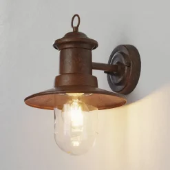 ORION Utendørs vegglampe Leonie vintage-brun Hot