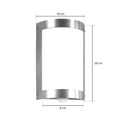 CMD Utendørs vegglampe Marco3 i stål med sensor Online