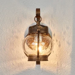 ORION Utendørs vegglampe Margerite med glasskule| Vegglamper Utendørs